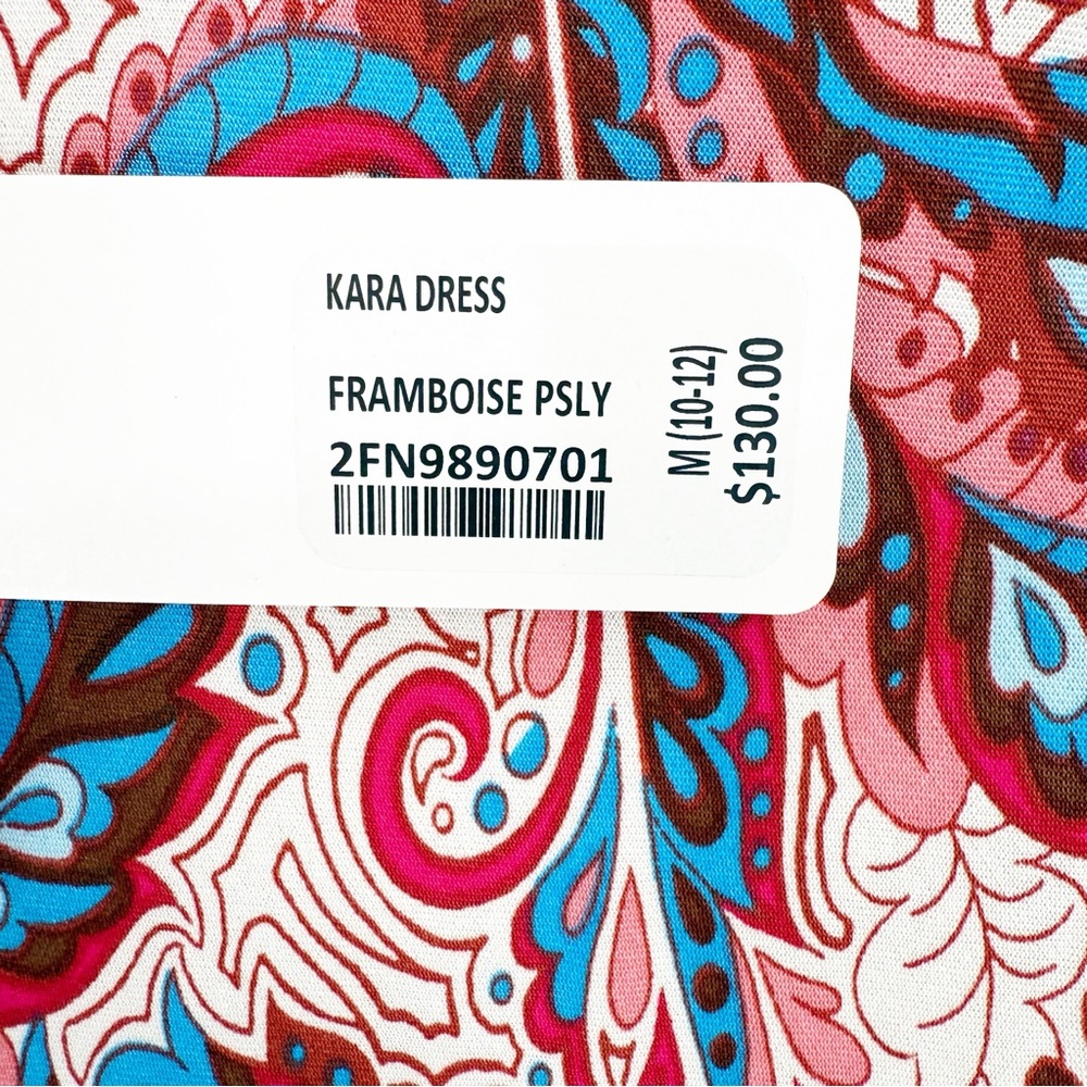Soft Surroundings Kara Maxi Dress Short Sleeve Tiered Framboise Paisley, Medium - Picture 9 of 15